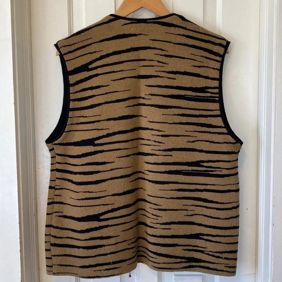 Wool Blend Alfred Dunner Floral Embroidered Zip Up Sweater Vest Cottagecore - Picture 7 of 14